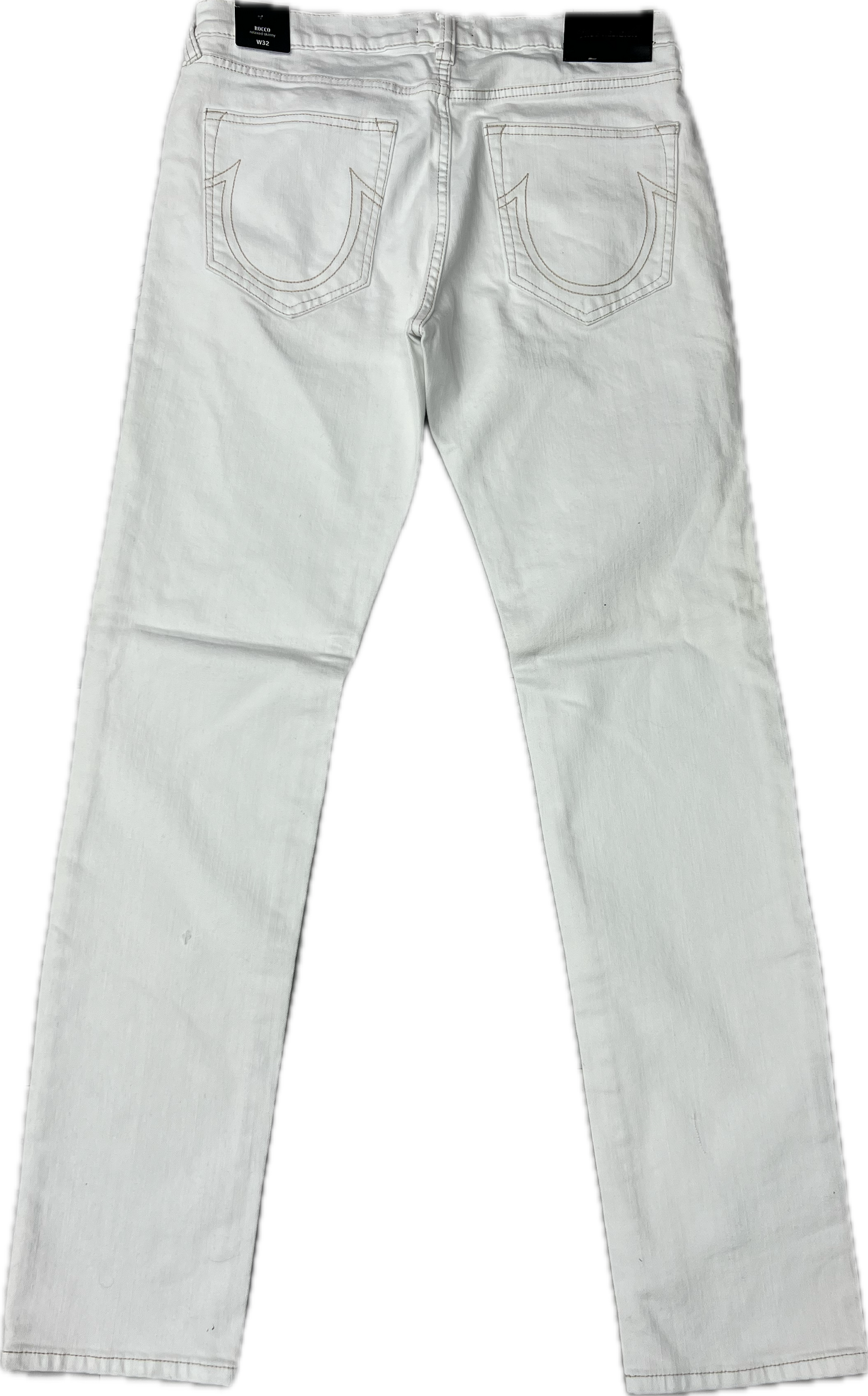 White True Religion Jeans (Brown Stitching)