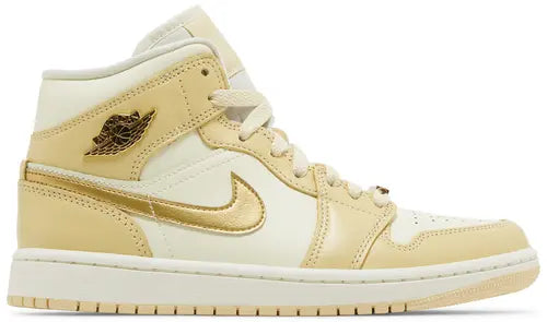 Air Jordan 1 Mid Pale Vanilla Gold