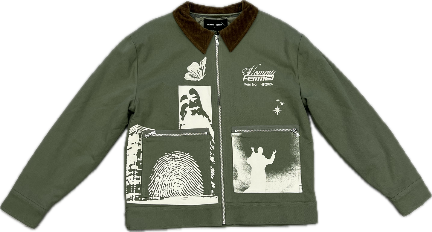 Green Homme and Femme Jacket