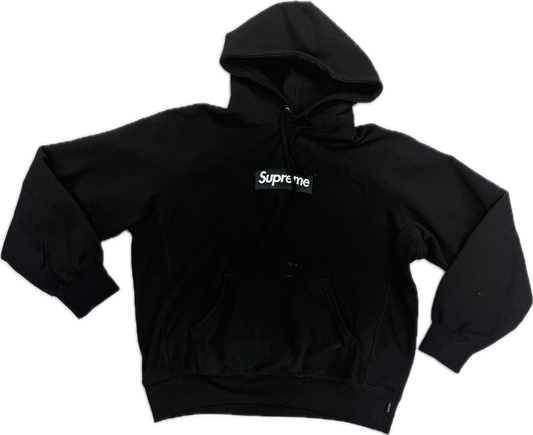 Black Supreme Box Logo (W/ Bleach Stain)