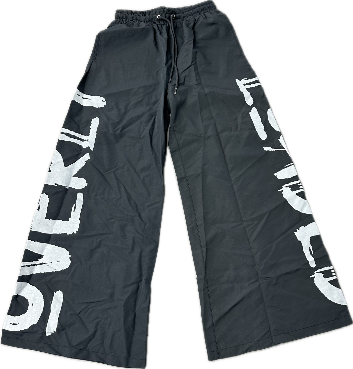 Grey Nylon Overly Loaded Pants