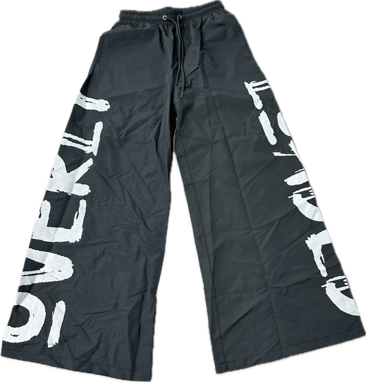Grey Nylon Overly Loaded Pants