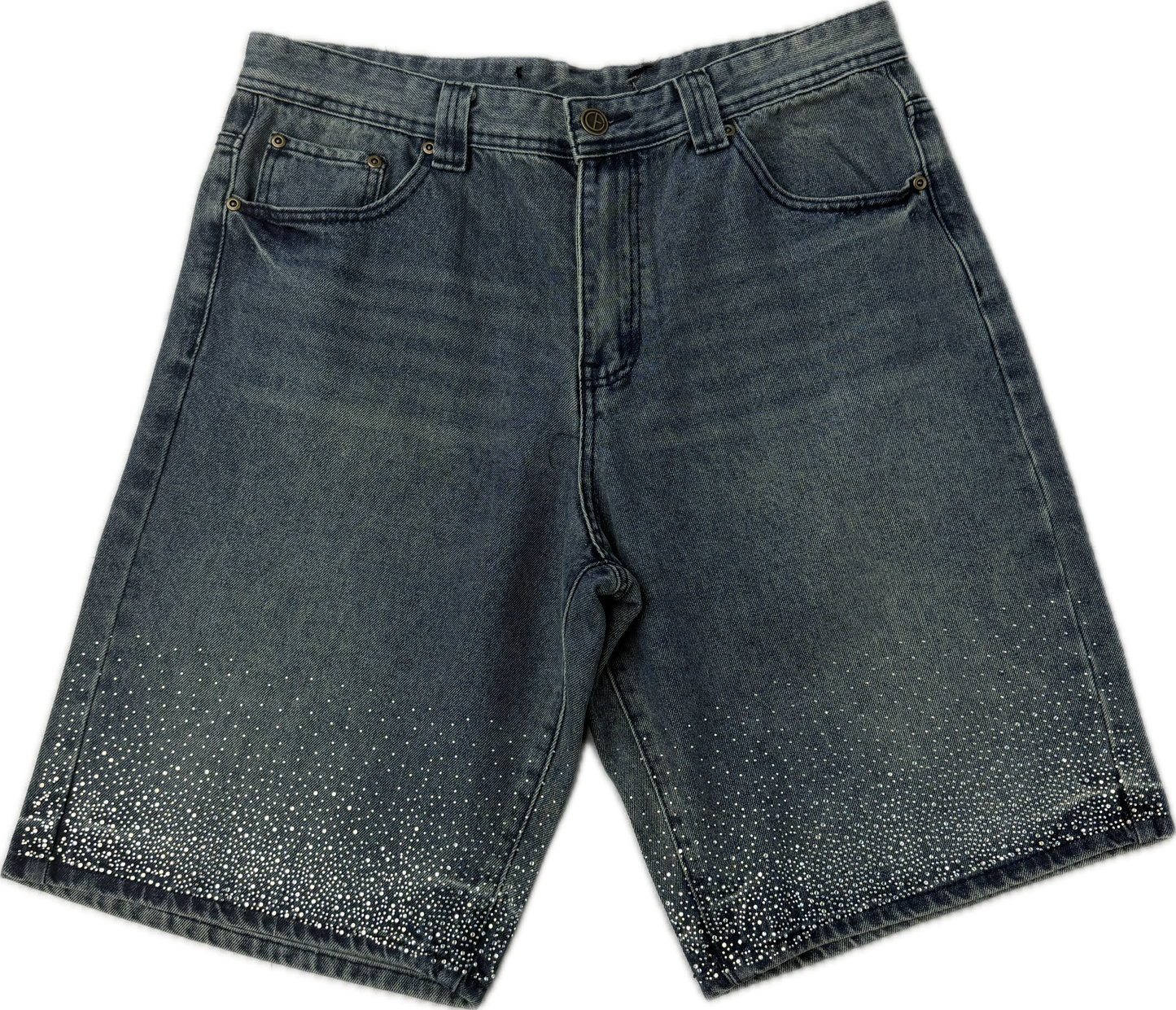 Jean Bedazzled Shorts (worn)